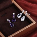 Pendientes colgantes de mujer con cristales G853 3
