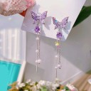 Boucles d'oreilles pendantes pour femmes avec des papillons G1002 3