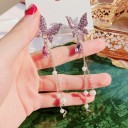 Boucles d'oreilles pendantes pour femmes avec des papillons G1002 5