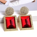 Boucles d'oreilles pendantes pour femmes avec zircon 14