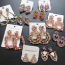 Boucles d'oreilles pendantes pour femmes avec zircon 25
