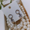 Boucles d'oreilles pendantes pour femmes avec zircon 5