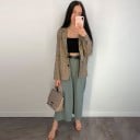 Pantalons larges pour femmes avec nœud 8