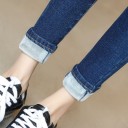 Isolerade skinny jeans för kvinnor 4