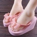 Chinelas de Senhora em Plataforma Alta com Laço 4