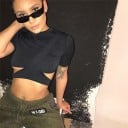 Asymmetrisk sexig topp för kvinnor 7