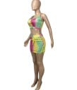 Top y falda de mujer de colores B1157 5