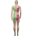 Top y falda de mujer de colores B1157 6