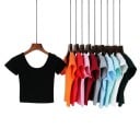 Basic crop top för kvinnor 14