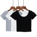 Basic crop top för kvinnor 16
