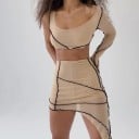 Crop top och kjol för kvinnor B1127 3
