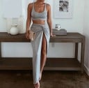 Dámský crop top a sukně B890 7
