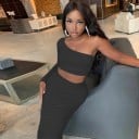 Dámský crop top a sukně B905 5