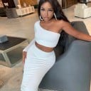 Dámský crop top a sukně B905 6
