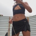 Dámský crop top a sukně B922 4