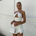 Dámský crop top a sukně B922 5