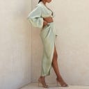 Dámský crop top a sukně B962 6