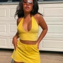Dámský crop top a sukně B993 5