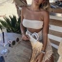 Dámský crop top a sukně P787 8