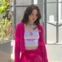 Dámský crop top bez ramínek bílý 6