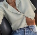 Dámský crop top na knoflíky 3
