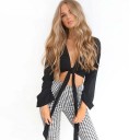Dámský crop top na zavazování 4