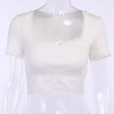 Crop top för kvinnor med spets A1246 2
