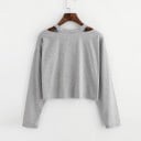 Dámský crop top s květinou J2851 10