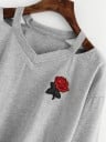 Dámský crop top s květinou J2851 12
