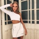 Dámský crop top s odhaleným ramenem A351 5