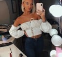 Dámský crop top s odhalenými rameny A314 4