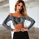 Dámský crop top s odhalenými rameny A820 4