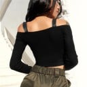 Dámský crop top s odhalenými rameny B76 6