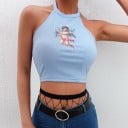 Dámský crop top s potiskem anděla 5