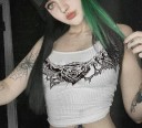 Dámský crop top s potiskem netopýra 5