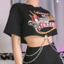 Crop top för kvinnor med kedjor 4