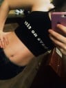 Dámský černý crop top s vtipným potiskem 5