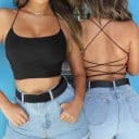 Dámský crop top se šněrováním A1248 4