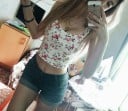 Dámský crop top se vzorem 23