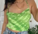 Dámský crop top zelený 5