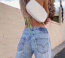 Dámský crop top zelený 6