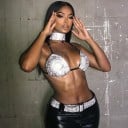 Dámský crop top, pásek a choker 5