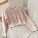 Conjunto de top corto, suéter y falda para mujer 3