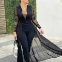 Svart formell jumpsuit för kvinnor 3