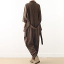 Långskjorta jumpsuit för kvinnor 4