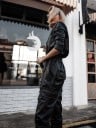 Lång jumpsuit i läder för kvinnor 4