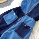 Denim jumpsuit för kvinnor med dragkedja A2585 5