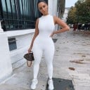 Elastisk ärmlös jumpsuit för kvinnor 5