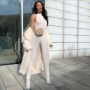 Elastisk ärmlös jumpsuit för kvinnor 7