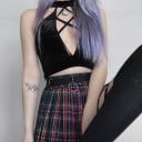 Top gótico de mujer con escote alto 4
